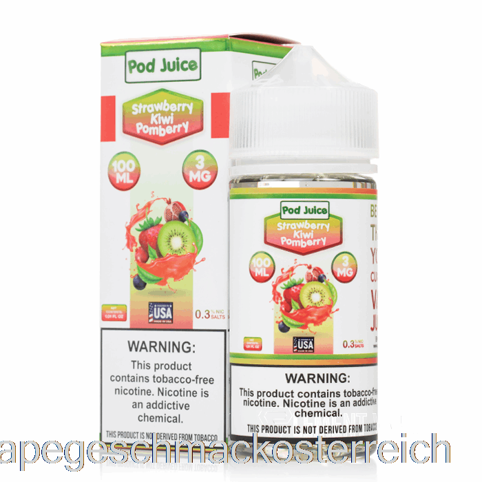 Erdbeer-Kiwi-Pomberry – Schotensaft – 100 Ml, 12 Mg Vape-Geschmack